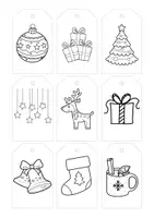 Vorschau - Mal- und Bastelvorlagen - Geschenkanhänger - Weihnachten - Deckblatt