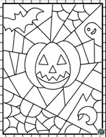 Vorschau - Mal- und Bastelvorlagen - Halloween Kunst – Pop Art Ausmalbilder - Seite 2