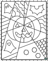 Vorschau - Mal- und Bastelvorlagen - Halloween Kunst – Pop Art Ausmalbilder - Seite 3