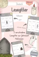 Vorschau - Spiele - Lesegitter - Halloween - Wörter & Sätze lesen - Deckblatt