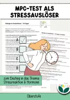 Vorschau - Arbeitsblätter - MPC-Test als Stressauslöser Hormone Neurobiologie - Deckblatt