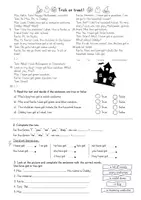Vorschau - Arbeitsblätter - Halloween Leseverstehen/Reading + Grammatikübung - Seite 1