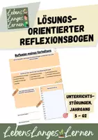 Vorschau - Arbeitsblätter - Lösungsorientierter Reflexionsbogen Unterrichtsstörungen - Deckblatt