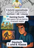 Vorschau - Arbeitsblätter - Gaming Sucht - Deckblatt