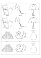 Vorschau - Mal- und Bastelvorlagen - Finde die Paare zum Ausmalen - Herbst (2-fach differenziert) - Seite 3