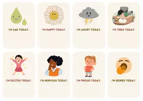 Vorschau - Bildkarten - How are you today? Gefühlskarten auf Englisch - Bildkarten/ Zuordnungsspiel - Seite 3