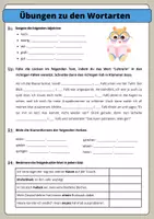 Vorschau - Arbeitsblätter - Arbeitsblatt Wortarten 1. Klasse (Sek I) - Deckblatt