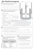 Vorschau - Arbeitsblätter - Die Stahlerzeugung - Deckblatt