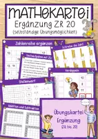 Vorschau - Anderer Materialtyp - Mathekartei 1.-4. Klasse (für selbständige Übungsmöglichkeit) - Seite 1