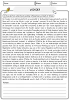 Vorschau - Arbeitsblätter - Vocoder Musik Lesetext mit Richtig Falsch Multiple Choice und Offenen Fragen - Seite 1