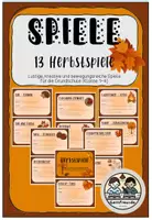 Vorschau - Spiele - Herbstspiele für den Unterricht - Deckblatt