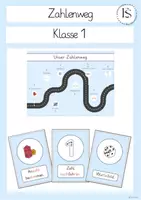 Vorschau - Stationenlernen - Unser Zahlenweg - Stationskarten (Klasse 1) - Deckblatt