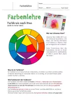 Vorschau - Arbeitsblätter - Farbenlehre kompakt > Mit Übungen zum direkten Ausprobieren + Quiz zur Vertiefung inkl. Lösungen - Deckblatt
