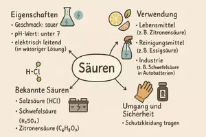 Vorschau - Arbeitsblätter - AB mit Fragen zum Thema "Säure" + Lösungsblatt + Mindmap + Infografik - Seite 2