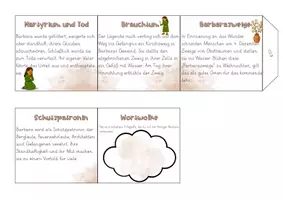 Vorschau - Arbeitsblätter - Leporello „Die Legende der Heiligen Barbara“ – Geschichte und Brauchtum kindgerecht erklärt - Seite 2