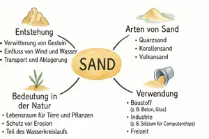 Vorschau - Arbeitsblätter - Arbeitsblatt "Sand" + Onlineübung & MP3 + Mindmap + Infografik - Seite 2