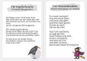 Vorschau - Bildkarten - Gedichtekartei - 26 Gedichte für die Grundschule - Seite 2