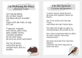 Vorschau - Bildkarten - Gedichtekartei - 26 Gedichte für die Grundschule - Seite 3