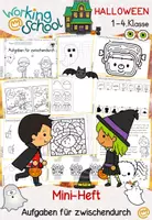 Vorschau - Stationenlernen - Halloween Aufgaben für Zwischendurch | Miniheft Grundschule Klasse 1-4 - Deckblatt