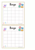 Vorschau - Arbeitsblätter - Bingo-Vorlage-Einmaleins-Grundrechenarten-verschiedene Raster - Seite 1