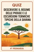 anteprima - Quiz - Quiz regime delle piogge e escursioni termiche della savana - Pagina di copertina