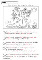 Vorschau - Arbeitsblätter - Leserätsel Herbsttiere - Seite 1