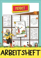 Vorschau - Arbeitsblätter - Herbst Lernheft Vorschule – Arbeitsblätter für Mathematik, Deutsch & Feinmotorik - Deckblatt