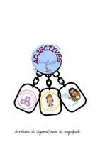 Vista previa - Refuerzo / NEE / Materiales de apoyo - Llavero de adjetivos en inglés - Adjectives keychain - página 2