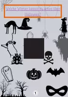 Vorschau - Arbeitsblätter - Rund ums Halloween. (Verben, Adjektive, Nomen) - Seite 1