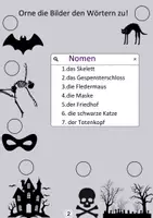 Vorschau - Arbeitsblätter - Rund ums Halloween. (Verben, Adjektive, Nomen) - Seite 2