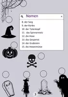 Vorschau - Arbeitsblätter - Rund ums Halloween. (Verben, Adjektive, Nomen) - Seite 3