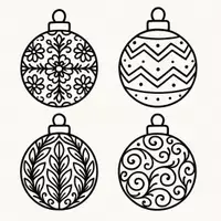 Vorschau - Mal- und Bastelvorlagen - Weihnachtskugeln Tannenbaum Schmuck - Seite 1