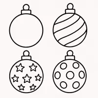 Vorschau - Mal- und Bastelvorlagen - Weihnachtskugeln Tannenbaum Schmuck - Seite 2
