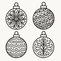 Vorschau - Mal- und Bastelvorlagen - Weihnachtskugeln Tannenbaum Schmuck - Seite 3