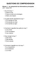 Aperçu - Matériel pour travaux manuels / dessin - Kit pédagogique - Autour du loup (maternelle, CP, inclusion) - Page 2