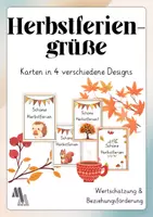 Vorschau - Bildkarten - Materialpaket Feriengrüße - 4 große Ferien - Seite 1