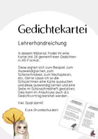 Vorschau - Bildkarten - Gedichtekartei - 26 Gedichte für die Grundschule - Seite 1