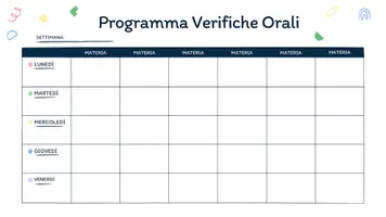 anteprima - Altro tipo di materiale - Maestra Sofia_ Programma Verifiche Scritte e Orali - Pagina 1