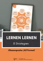 Vorschau - Poster - Klassenposter - 8 Lernstrategien (Lernen lernen) - Deckblatt