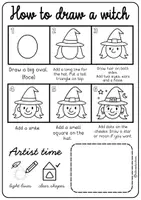Aperçu - Préparation de séance / Séance complète - HALLOWEEN – Directed Drawing (ES/EN) - Page 1