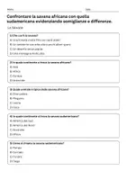 anteprima - Quiz - Quiz: confrontare savana africana e quella sudamericana - Pagina 1