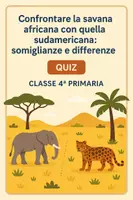 anteprima - Quiz - Quiz: confrontare savana africana e quella sudamericana - Pagina di copertina