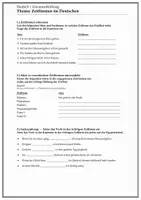 Vorschau - Arbeitsblätter - Deutsch-Übung: Zeitformen (mit Merkblatt) - Deckblatt