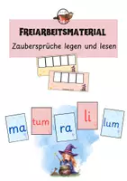 Vorschau - Fördermaterial/Inklusion - Freiarbeitsmaterial - Zaubersprüche legen und lesen - Deckblatt