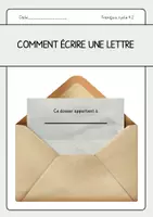 Vorschau - Arbeitsblätter - Écrire une lettre en français - Briefe schreiben - Deckblatt
