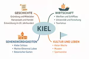 Vorschau - Arbeitsblätter - AB mit Fragen zum Thema "Kiel" + Lösungsblatt + Mindmap + Infografik - Seite 2