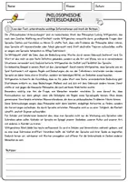 Vorschau - Arbeitsblätter - Philosophische Untersuchungen Ethik und Philosophie Lesetext mit Richtig Falsch Multiple Choice und Fragen zum Text - Seite 1