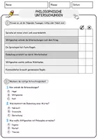 Vorschau - Arbeitsblätter - Philosophische Untersuchungen Ethik und Philosophie Lesetext mit Richtig Falsch Multiple Choice und Fragen zum Text - Seite 2