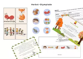 Vorschau - Spiele - Herbst Sporttag / Olympiade für die Schuleingangsphase Klasse 1 und 2 - Deckblatt