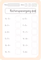 Vorschau - Arbeitsblätter - Materialpaket - Rechenspaziergänge Zahlenraum 0-20 - Seite 1
